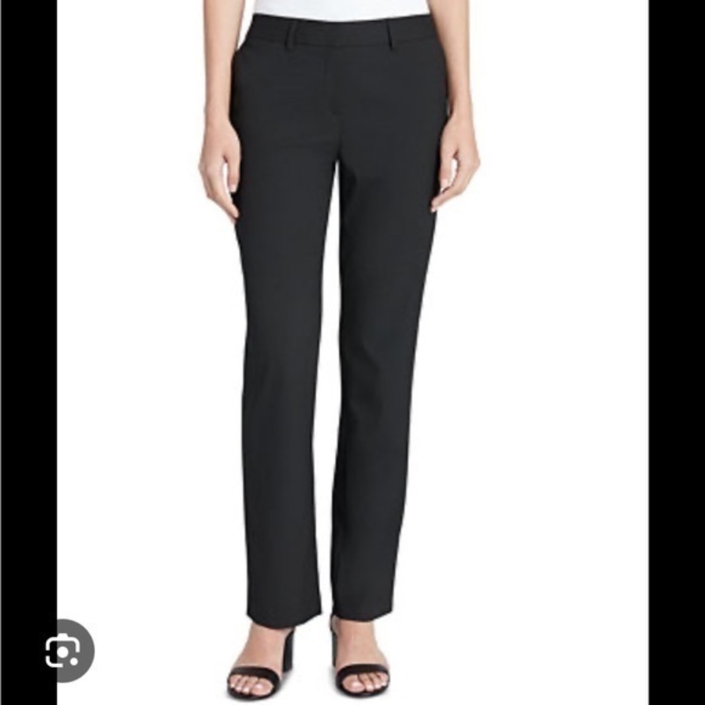 🚣‍♀️🍕🪻Jones New York Signature Sydney pant pull on pinstripe charcoal CLOSEOUT